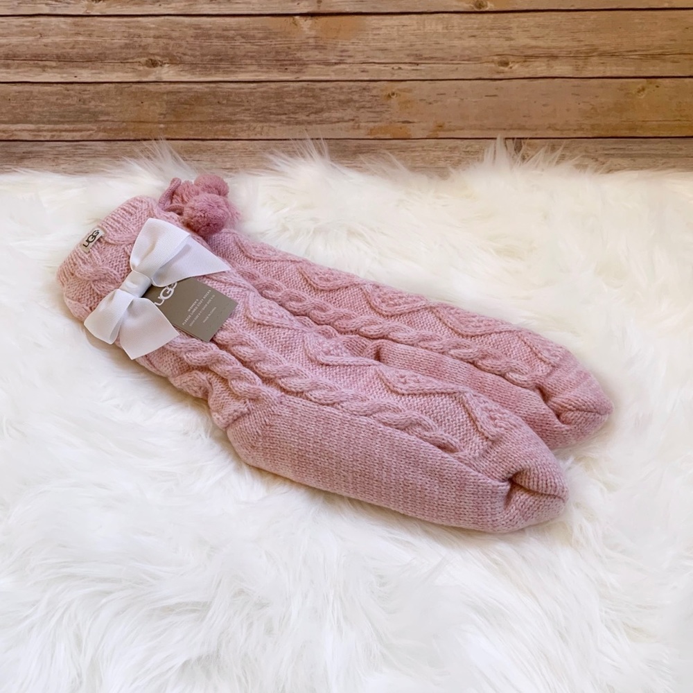 UGG Pom Pom Fleece Lined Cozy Socks - Picture 3 of 4